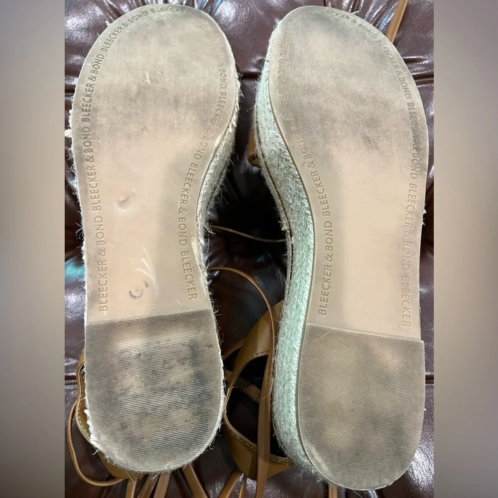 Bleecker & Bond Brown Platform Espadrille Odette Sandals